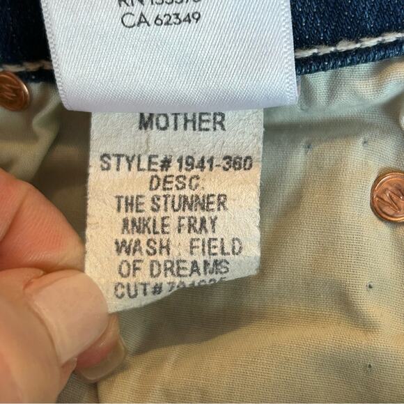 Mother The Stunner Ankle Fray Field of Dreams Size 25 - Picture 14 of 15